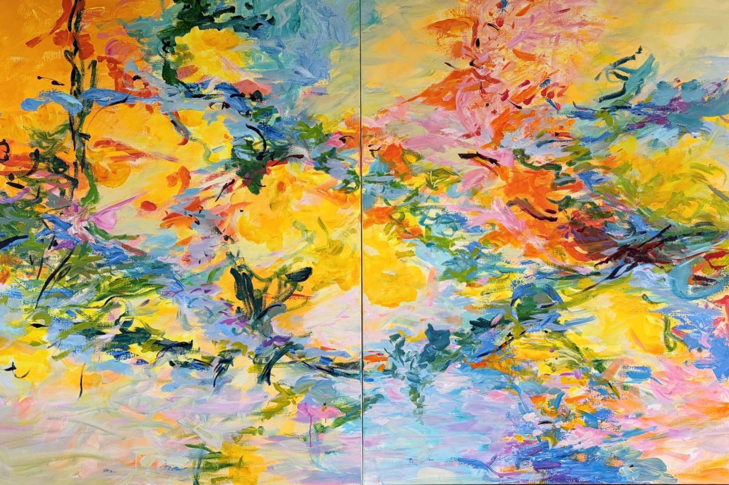 Récréation    - diptyque 2 x 97 x130